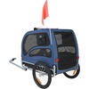 image:imageVEVOR Dog Bike Trailer Supports up to 100 lbs Pet Cart Bicycle Carrier Easy Folding Frame with Quick Release Wheels Universal Bicycle Coupler Reflectors Flag Collapsible to StoreBlueBlack