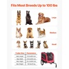 image:imageVEVOR Dog Bike Trailer Supports up to 100 lbs Pet Cart Bicycle Carrier Easy Folding Frame with Quick Release Wheels Universal Bicycle Coupler Reflectors Flag Collapsible to StoreRedBlack