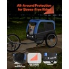 image:imageVEVOR Dog Bike Trailer Supports up to 66 lbs Pet Cart Bicycle Carrier for Small amp Medium Dogs Easy Folding Frame with Quick Release Wheel Universal Bicycle Coupler Reflector Flag Internal LeashBlueBlack