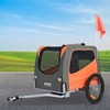 image:imageVEVOR Dog Bike Trailer Supports up to 66 lbs Pet Cart Bicycle Carrier for Small amp Medium Dogs Easy Folding Frame with Quick Release Wheel Universal Bicycle Coupler Reflector Flag Internal LeashOrangeGray