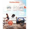 image:imageVEVOR Dog Bike Trailer Supports up to 66 lbs Pet Cart Bicycle Carrier for Small amp Medium Dogs Easy Folding Frame with Quick Release Wheel Universal Bicycle Coupler Reflector Flag Internal LeashBlueBlack