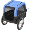 image:imageVEVOR Dog Bike Trailer Supports up to 66 lbs Pet Cart Bicycle Carrier for Small amp Medium Dogs Easy Folding Frame with Quick Release Wheel Universal Bicycle Coupler Reflector Flag Internal LeashBlueBlack