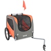 image:imageVEVOR Dog Bike Trailer Supports up to 66 lbs Pet Cart Bicycle Carrier for Small amp Medium Dogs Easy Folding Frame with Quick Release Wheel Universal Bicycle Coupler Reflector Flag Internal LeashOrangeGray