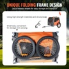 image:imageVEVOR Dog Bike Trailer Supports up to 66 lbs Pet Cart Bicycle Carrier for Small amp Medium Dogs Easy Folding Frame with Quick Release Wheel Universal Bicycle Coupler Reflector Flag Internal LeashOrangeGray
