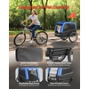 image:imageVEVOR Dog Bike Trailer Supports up to 66 lbs Pet Cart Bicycle Carrier for Small amp Medium Dogs Easy Folding Frame with Quick Release Wheel Universal Bicycle Coupler Reflector Flag Internal LeashBlueBlack