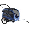 image:imageVEVOR Dog Bike Trailer Supports up to 6688100 lbs 2in1 Pet Stroller Cart Bicycle Carrier Easy Folding Cart Frame with Quick Release Wheels Universal Bicycle Coupler Reflectors Flag100lbs 24
