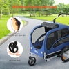image:imageVEVOR Dog Bike Trailer Supports up to 6688100 lbs 2in1 Pet Stroller Cart Bicycle Carrier Easy Folding Cart Frame with Quick Release Wheels Universal Bicycle Coupler Reflectors Flag100lbs 24