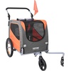 image:imageVEVOR Dog Bike Trailer Supports up to 6688100 lbs 2in1 Pet Stroller Cart Bicycle Carrier Easy Folding Cart Frame with Quick Release Wheels Universal Bicycle Coupler Reflectors Flag66lbs 18