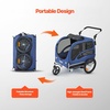 image:imageVEVOR Dog Bike Trailer Supports up to 6688100 lbs 2in1 Pet Stroller Cart Bicycle Carrier Easy Folding Cart Frame with Quick Release Wheels Universal Bicycle Coupler Reflectors Flag100lbs 24