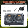 image:imageVEVOR Dog Bike Trailer Supports up to 6688100 lbs 2in1 Pet Stroller Cart Bicycle Carrier Easy Folding Cart Frame with Quick Release Wheels Universal Bicycle Coupler Reflectors Flag88lbs 22
