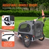 image:imageVEVOR Dog Bike Trailer Supports up to 6688100 lbs 2in1 Pet Stroller Cart Bicycle Carrier Easy Folding Cart Frame with Quick Release Wheels Universal Bicycle Coupler Reflectors Flag88lbs 22