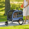 image:imageVEVOR Dog Bike Trailer Supports up to 6688100 lbs 2in1 Pet Stroller Cart Bicycle Carrier Easy Folding Cart Frame with Quick Release Wheels Universal Bicycle Coupler Reflectors Flag100lbs 24