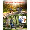 image:imageVEVOR Dog Bike Trailer Supports up to 88 lbs 2in1 Pet Stroller Cart Bicycle Carrier for Small amp Large Dogs Easy Folding Frame with Quick Release Wheel Universal Bicycle Coupler Internal Leash