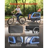 image:imageVEVOR Dog Bike Trailer Supports up to 88 lbs 2in1 Pet Stroller Cart Bicycle Carrier for Small amp Large Dogs Easy Folding Frame with Quick Release Wheel Universal Bicycle Coupler Internal Leash