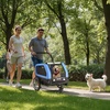 image:imageVEVOR Dog Bike Trailer Supports up to 88 lbs 2in1 Pet Stroller Cart Bicycle Carrier for Small amp Large Dogs Easy Folding Frame with Quick Release Wheel Universal Bicycle Coupler Internal Leash