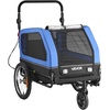 image:imageVEVOR Dog Bike Trailer Supports up to 88 lbs 2in1 Pet Stroller Cart Bicycle Carrier for Small amp Large Dogs Easy Folding Frame with Quick Release Wheel Universal Bicycle Coupler Internal Leash