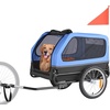image:imageVEVOR Dog Bike Trailer Supports up to 88 lbs Pet Cart Bicycle Carrier Easy Folding Frame with Quick Release Wheels Universal Bicycle Coupler Reflectors Flag Collapsible to StoreBlueBlack