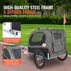 image:imageVEVOR Dog Bike Trailer Supports up to 88 lbs Pet Cart Bicycle Carrier Easy Folding Frame with Quick Release Wheels Universal Bicycle Coupler Reflectors Flag Collapsible to StoreBlackGray