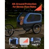 image:imageVEVOR Dog Bike Trailer Supports up to 88 lbs Pet Cart Bicycle Carrier Easy Folding Frame with Quick Release Wheels Universal Bicycle Coupler Reflectors Flag Collapsible to StoreBlueBlack