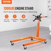 image:imageVEVOR Engine Stand 1300 lbs 35 Ton Rotating Engine Motor Stand with 360 Degree Adjustable Head Cast Iron Motor Hoist Dolly 4Caster 4 Adjustable Arms for Vehicle Maintenance Auto Repair1300 lbs