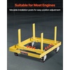 image:imageVEVOR Engine Stand 750 LBS Load Capacity Engine Motor Stand HeavyDuty Steel Motor Holder with 4 Swivel Casters and 4 Hook Positions Suitable for BBChevy and GEN1 SBChevy EnginesYellow