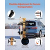 image:imageVEVOR Folding Hitch Mounted Ski amp Snowboard Rack Fits 2Inch Receiver Carries up to 6 Pairs of Skis or 4 Snowboards Adjustable HitchMounted Rack for Car with Key Lock Security Strap Tilt AccessRear Rack Fold1