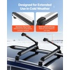 image:imageVEVOR Folding Hitch Mounted Ski amp Snowboard Rack Fits 2Inch Receiver Carries up to 6 Pairs of Skis or 4 Snowboards Adjustable HitchMounted Rack for Car with Key Lock Security Strap Tilt AccessRoof Rack TStyle  Rails