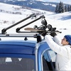 image:imageVEVOR Folding Hitch Mounted Ski amp Snowboard Rack Fits 2Inch Receiver Carries up to 6 Pairs of Skis or 4 Snowboards Adjustable HitchMounted Rack for Car with Key Lock Security Strap Tilt AccessRoof Rack TStyle  Rails