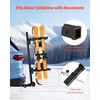 image:imageVEVOR Folding Hitch Mounted Ski amp Snowboard Rack Fits 2Inch Receiver Carries up to 6 Pairs of Skis or 4 Snowboards Adjustable HitchMounted Rack for Car with Key Lock Security Strap Tilt AccessRear Rack Fold1