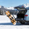image:imageVEVOR Folding Hitch Mounted Ski amp Snowboard Rack Fits 2Inch Receiver Carries up to 6 Pairs of Skis or 4 Snowboards Adjustable HitchMounted Rack for Car with Key Lock Security Strap Tilt AccessRear Rack Fold1
