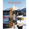 image:imageVEVOR Folding Hitch Mounted Ski amp Snowboard Rack Fits 2Inch Receiver Carries up to 6 Pairs of Skis or 4 Snowboards Adjustable HitchMounted Rack for Car with Key Lock Security Strap Tilt AccessRear Rack Fold1