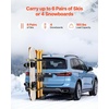 image:imageVEVOR Folding Hitch Mounted Ski amp Snowboard Rack Fits 2Inch Receiver Carries up to 6 Pairs of Skis or 4 Snowboards Adjustable HitchMounted Rack for Car with Key Lock Security Strap Tilt AccessRear Rack Fold1