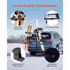 image:imageVEVOR Folding Hitch Mounted Ski amp Snowboard Rack Fits 2Inch Receiver Carries up to 6 Pairs of Skis or 4 Snowboards Adjustable HitchMounted Rack for Car with Key Lock Security Strap Tilt AccessRear Rack Fold4