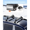 image:imageVEVOR Folding Hitch Mounted Ski amp Snowboard Rack Fits 2Inch Receiver Carries up to 6 Pairs of Skis or 4 Snowboards Adjustable HitchMounted Rack for Car with Key Lock Security Strap Tilt AccessRoof Rack TStyle  Rails