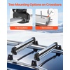 image:imageVEVOR Folding Hitch Mounted Ski amp Snowboard Rack Fits 2Inch Receiver Carries up to 6 Pairs of Skis or 4 Snowboards Adjustable HitchMounted Rack for Car with Key Lock Security Strap Tilt AccessRoof Rack Universal