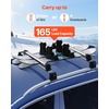 image:imageVEVOR Folding Hitch Mounted Ski amp Snowboard Rack Fits 2Inch Receiver Carries up to 6 Pairs of Skis or 4 Snowboards Adjustable HitchMounted Rack for Car with Key Lock Security Strap Tilt AccessRoof Rack TStyle  Rails
