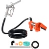 image:imageVEVOR Fuel Transfer Pump 12V DC 15 GPM Cast Iron Diesel Transfer Pump Kit with Manual Nozzle Discharge Hose Overheat Protection Power Cable ExplosionProof for Gasoline Diesel Kerosene amp More12V 20GPM