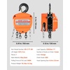 image:imageVEVOR Hand Chain Hoist 2 Ton 4400 lbs Capacity Manual Chain Block with Upgrade G80 Galvanized Chain 20 ft Lifting Height Heavy Duty Pulley Hoist for Garage Warehouse Automotive Machinery OrangeOrange