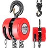 image:imageVEVOR Hand Chain Hoist 2 Ton 4400 lbs Capacity Manual Chain Block with Upgrade G80 Galvanized Chain 20 ft Lifting Height Heavy Duty Pulley Hoist for Garage Warehouse Automotive Machinery OrangeRed