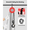 image:imageVEVOR Hand Chain Hoist 2 Ton 4400 lbs Capacity Manual Chain Block with Upgrade G80 Galvanized Chain 20 ft Lifting Height Heavy Duty Pulley Hoist for Garage Warehouse Automotive Machinery OrangeRed