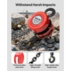 image:imageVEVOR Hand Chain Hoist 2 Ton 4400 lbs Capacity Manual Chain Block with Upgrade G80 Galvanized Chain 20 ft Lifting Height Heavy Duty Pulley Hoist for Garage Warehouse Automotive Machinery OrangeRed