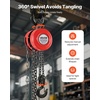 image:imageVEVOR Hand Chain Hoist 2 Ton 4400 lbs Capacity Manual Chain Block with Upgrade G80 Galvanized Chain 20 ft Lifting Height Heavy Duty Pulley Hoist for Garage Warehouse Automotive Machinery OrangeRed
