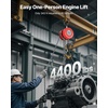 image:imageVEVOR Hand Chain Hoist 2 Ton 4400 lbs Capacity Manual Chain Block with Upgrade G80 Galvanized Chain 20 ft Lifting Height Heavy Duty Pulley Hoist for Garage Warehouse Automotive Machinery OrangeRed