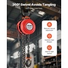 image:imageVEVOR Hand Chain Hoist 2 Ton 4400 lbs Capacity Manual Chain Block with Upgrade G80 Galvanized Chain 20 ft Lifting Height Heavy Duty Pulley Hoist for Garage Warehouse Automotive Machinery OrangeRed