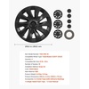 image:imageVEVOR Hubcaps Wheel Covers for 20172023 Tesla Model 3 18 Inch Set of 4 Wheel Rim Cover Hubcaps OEM Style Replacement R18 Size Snap On Car Hub Caps Premium 10Spoke ABS Tire Rim Caps Matte BlackMatte Black