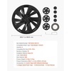 image:imageVEVOR Hubcaps Wheel Covers for 20172023 Tesla Model 3 18 Inch Set of 4 Wheel Rim Cover Hubcaps OEM Style Replacement R18 Size Snap On Car Hub Caps Premium 10Spoke ABS Tire Rim Caps Matte BlackMatte Black