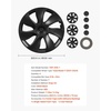 image:imageVEVOR Hubcaps Wheel Covers for 20172023 Tesla Model 3 18 Inch Set of 4 Wheel Rim Cover Hubcaps OEM Style Replacement R18 Size Snap On Car Hub Caps Premium 10Spoke ABS Tire Rim Caps Matte BlackMatte Black