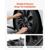 image:imageVEVOR Hubcaps Wheel Covers for 20172023 Tesla Model 3 18 Inch Set of 4 Wheel Rim Cover Hubcaps OEM Style Replacement R18 Size Snap On Car Hub Caps Premium 10Spoke ABS Tire Rim Caps Matte BlackMatte Black