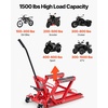 image:imageVEVOR Hydraulic Motorcycle Lift Jack 1500 LBS Capacity ATV Scissor Lift Jack Portable Motorcycle Lift Table with 4 Wheels Hydraulic FootOperated Hoist Stand for Motorcycle ATV UTV Powersports  Portable Motorcycle Lift Table with 4 Wheels Hydraulic FootOperated Hoist Stand for ATV UTV PowersportsRed