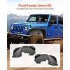 image:imageVEVOR Inner Fender Liner Front amp Rear Fender Liner Compatible with 20072018 Jeeps JKJKU 24 Doors Steel Mud Guards Bolton Style Fenders Flare Wheel Well Cover Fenders Flare Liners BlackFront and Rear A